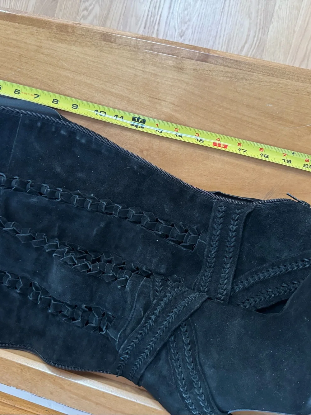 Jeffrey Campbell Black Suede Over-the-Knee Stiletto Boots